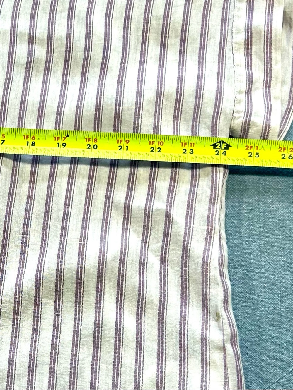 Lauren Ralph Lauren Linen White Top with Purple Stripes - Picture 5 of 10
